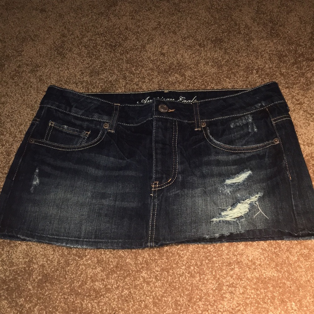 american eagle jean skirt